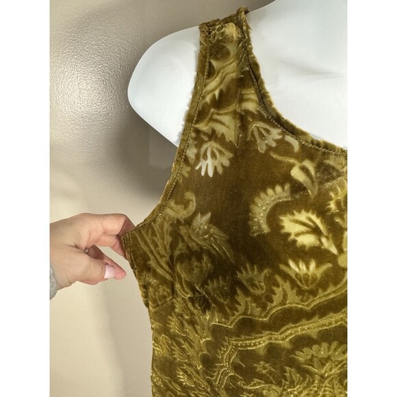 Chelsea & Violet Anthropologie Women Sleeveless Green Burnout Fairy Dress XSmall - Picture 2 of 4